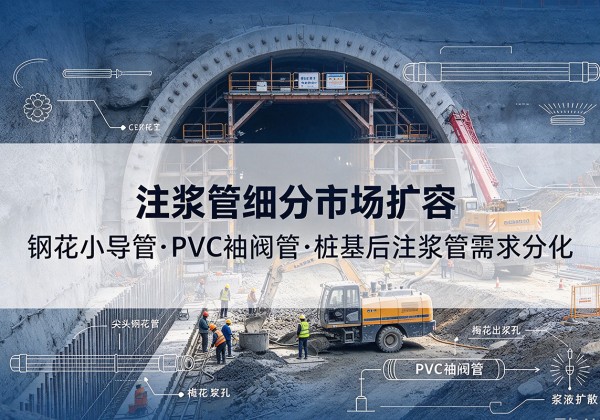 舞钢注浆管细分市场扩容，隧道钢花小导管、PVC 袖阀管、桩基后注浆管需求分化